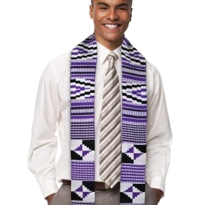 Echarpe en pagne tissé kenté - Photo 4