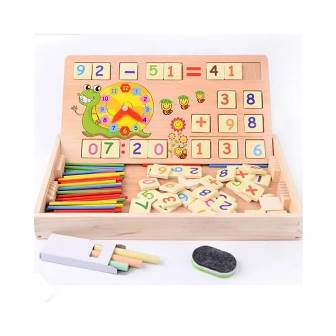 Tableau éducatifs en bois - Horloge, calcul & Bâtonnets  - Photo 2