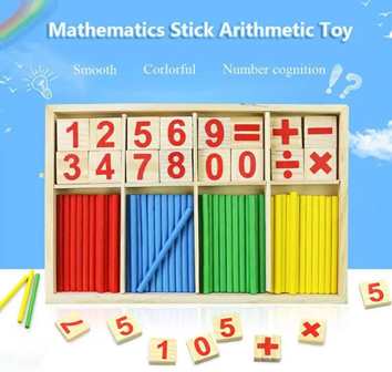 Coffret mathématiques en bois -intelligence stick  - Photo 2